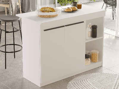 Keukeneiland ORTELLI 120 cm wit