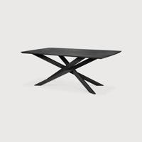 Ethnicraft Eettafel 'Mikado' Gevernist Eikenhout, 203 x 106cm, kleur Zwart