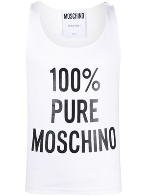 Moschino débardeur à slogan imprimé - Blanc