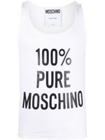 Moschino débardeur à slogan imprimé - Blanc - thumbnail