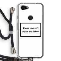 Alone: Pixel 3a Transparant Hoesje met koord