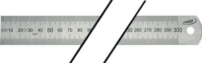 Helios Preisser Stalen liniaal | lengte 500 mm | staal buigzaam | verdeling A = mm/mm | 1 stuk - 0460208 - 0460208
