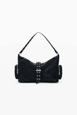 Middelgrote geperforeerde tas - BLACK - U
