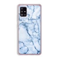 Blauw marmer: Samsung Galaxy A51 5G Transparant Hoesje