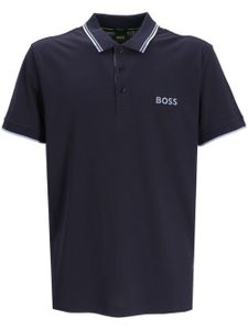 BOSS polo à logo brodé - Bleu