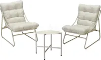 ProGarden Loungestoel Set 3-delig Beige