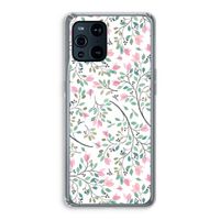 Sierlijke bloemen: Oppo Find X3 Transparant Hoesje