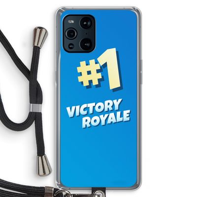 Victory Royale: Oppo Find X3 Transparant Hoesje met koord