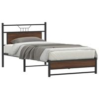 Bedframe zonder matras 107x203 cm spaanplaat bruin eikenkleurig