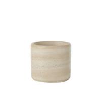 J-Line bloempot Olina Rond - cement - creme - medium - Ø 14 cm - thumbnail