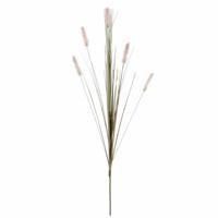 Rietgras/pluimgras kunstplant losse steel - takken - groen/paarse pluimen - 84 cm