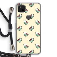 Vogeltjes: Pixel 4a Transparant Hoesje met koord