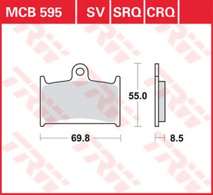 TRW Remblokken, en remschoenen voor de moto, MCB595CRQ Hyper carbon