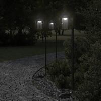 VidaXL Vloerlamp voor buiten 100 cm roestvrij staal zwart