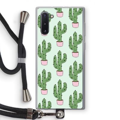 Cactus Lover: Samsung Galaxy Note 10 Transparant Hoesje met koord