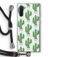 Cactus Lover: Samsung Galaxy Note 10 Transparant Hoesje met koord