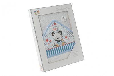 Gamberritos badcape Beertje 100 x 100 cm katoen