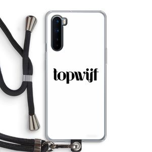 Topwijf Wit: OnePlus Nord Transparant Hoesje met koord
