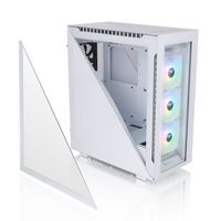 Thermaltake Divider 500 TG Snow ARGB White Midi-tower PC-behuizing Wit 3 voorgeïnstalleerde LED-ventilators, 1 voorgeïnstalleerde ventilator, Zijvenster, - thumbnail