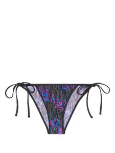 PUCCI bas de bikini noué à fleurs - Noir