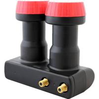 MegaSat Diavolo Twin LNB monoblock Aantal gebruikers: 2 Feed-opname: 40 mm vergulden aansluiting, Weerbestendig Zwart, Rood - thumbnail