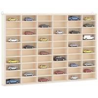 Houten verzamelvitrine met 60 vakken 60x4,5x40,5 cm