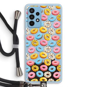 Pink donuts: Samsung Galaxy A52 Transparant Hoesje met koord