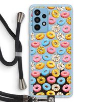 Pink donuts: Samsung Galaxy A52 Transparant Hoesje met koord