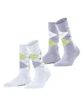 Burlington 2-paar Everyday dames sokken - Argyle - katoenen sokken met ruit print