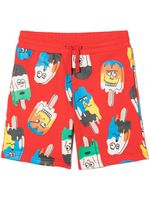 Stella McCartney Kids short de sport à imprimé graphique - Rouge