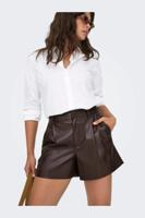 Only Onlsmooth Hw Faux Lea Shorts Pnt 2 Korte Broeken Seal Brown
