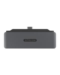 Sitecom AC-1004 interface hub USB 3.2 Gen 1 (3.1 Gen 1) Type-C 480 Mbit/s Zwart, Grijs