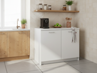 Keukenkast met werkblad MODENA 2 deuren wit