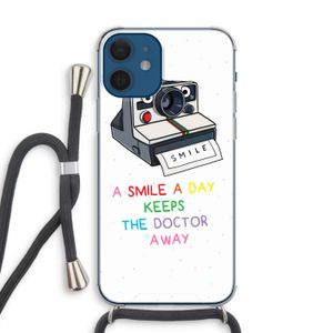 Smile: iPhone 12 mini Transparant Hoesje met koord