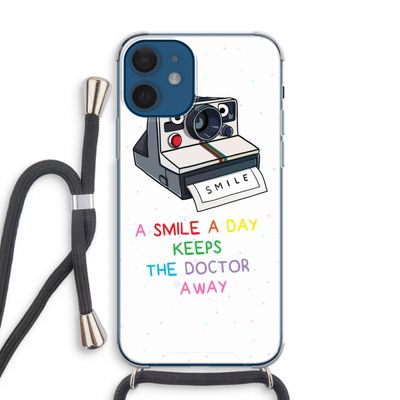 Smile: iPhone 12 mini Transparant Hoesje met koord