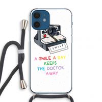 Smile: iPhone 12 mini Transparant Hoesje met koord