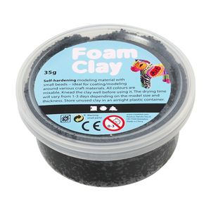 Creativ Company Foam Clay Boetseerklei 35 g Zwart 1 stuk(s)