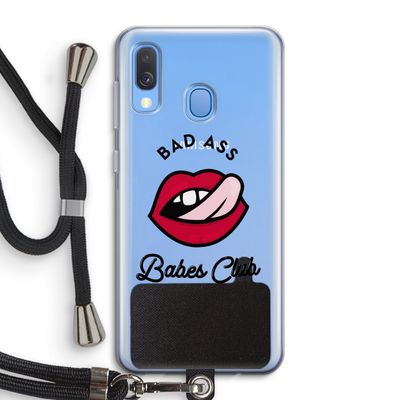 Badass Babes Club: Samsung Galaxy A40 Transparant Hoesje met koord