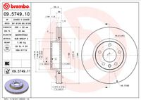 Remschijf BREMBO, Remschijftype: Binnen geventileerd, u.a. für Opel, Vauxhall