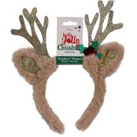 Kerst diadeem - rendier gewei - lichtbruin