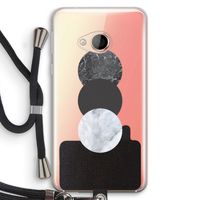 Marmeren cirkels: HTC U Play Transparant Hoesje met koord