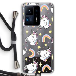 Rainbow Unicorn: Xiaomi Mi Mix 4 Transparant Hoesje met koord