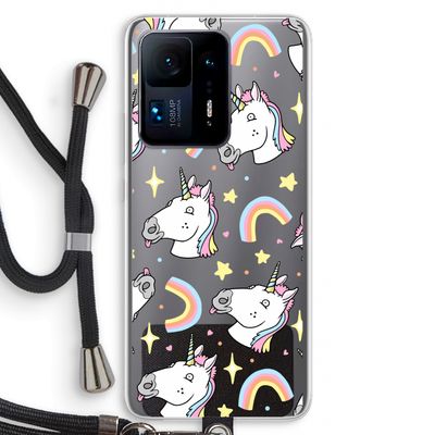 Rainbow Unicorn: Xiaomi Mi Mix 4 Transparant Hoesje met koord