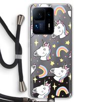 Rainbow Unicorn: Xiaomi Mi Mix 4 Transparant Hoesje met koord