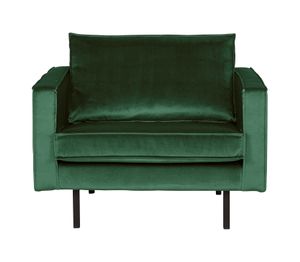 WOOOD Fauteuil 'Rodeo' Velvet, kleur Forest Green