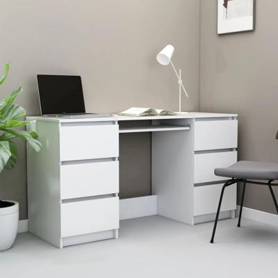 Schrijftafel 140x50x77 cm bewerkt hout wit
