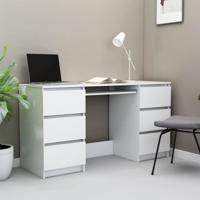 Schrijftafel 140x50x77 cm bewerkt hout wit