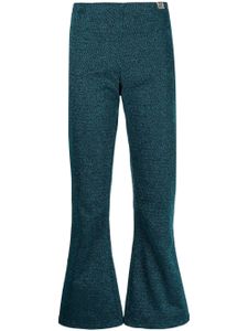 Maison MIHARA YASUHIRO pantalon évasé à effet métallisé - Bleu