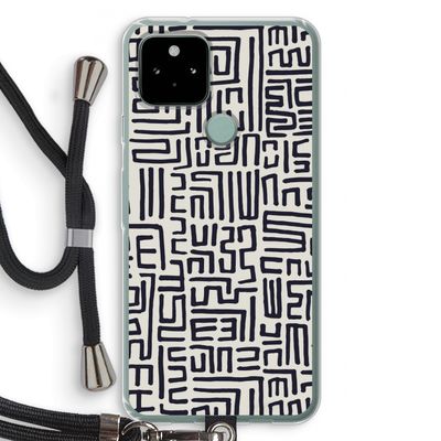 Moroccan Print: Pixel 5 Transparant Hoesje met koord