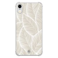 iPhone XR shockproof hoesje - Palmy leaves beige